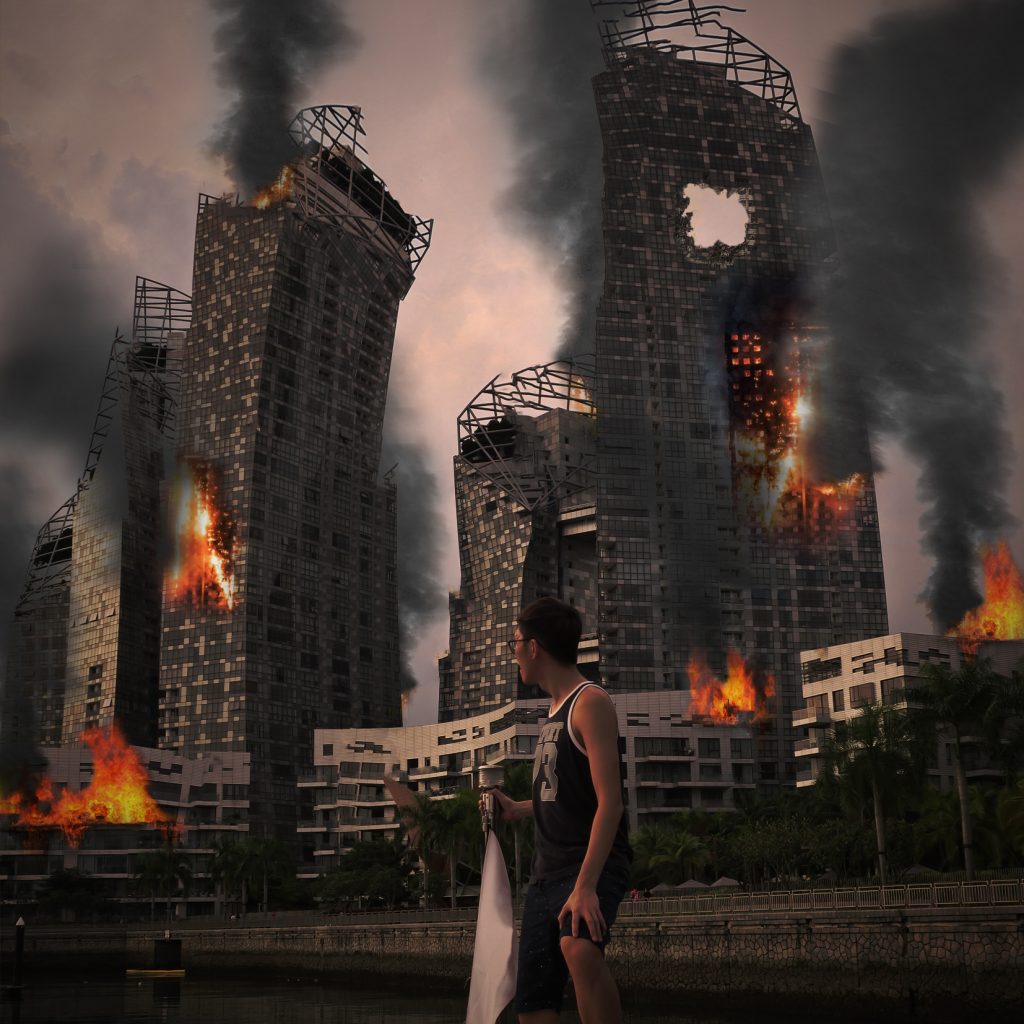 World In Flames Digital Art by Alvin Sim