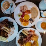 Dining at Carlton City Hotel Singapore Club Lounge for breakfast
